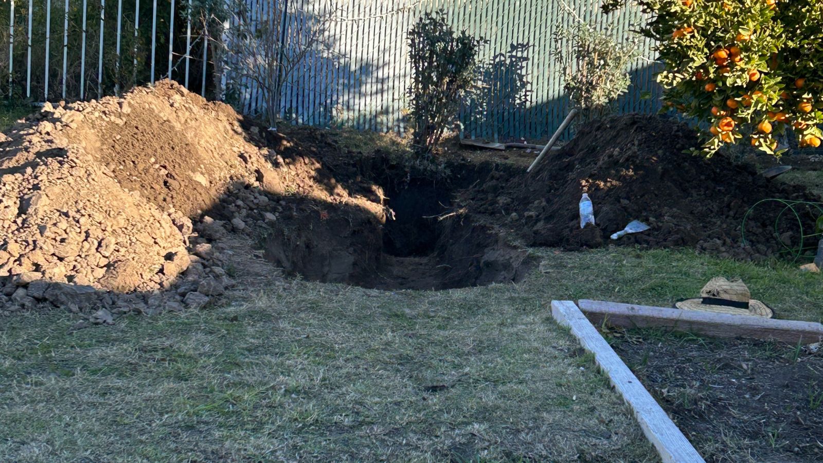 Sewer Line Trench for ADU
